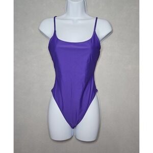PacSun Womens Purple Low Back One‎ Piece Swimsuit Size Small NWOT